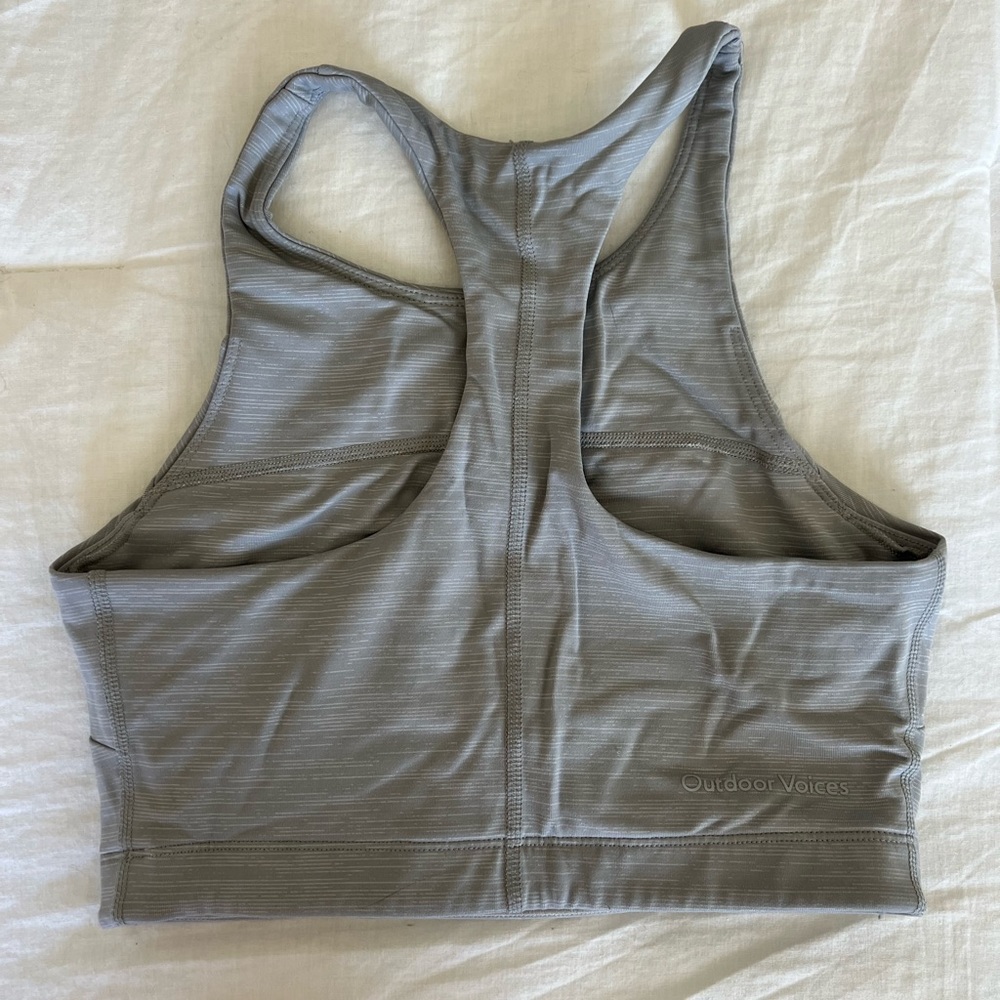 Light Grey Techsweat Crop Top - image 4